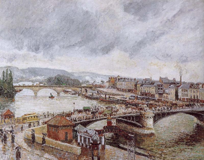 Camille Pissarro Rain Bridge China oil painting art